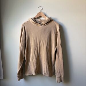 Pact Men's Beige Thermal Hoodie